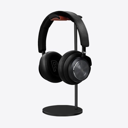 Support casque HALVO Arc noir, présenté avec un casque (casque non inclus)