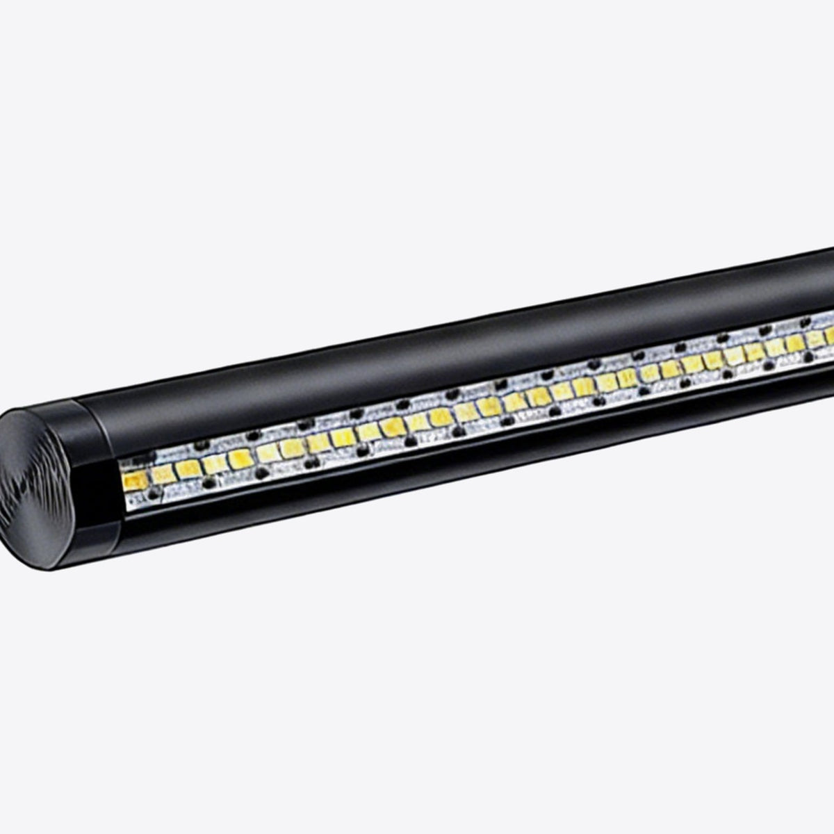 Détail de la barre HALVO One : rangée de LED blanc chaud et blanc froid